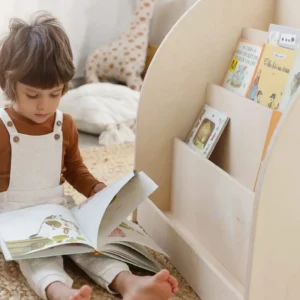 Kids Fitwood of Scandinavia Wooden Toys | Christmas Toys>Kumpu Montessori Bookshelf White – Fitwood