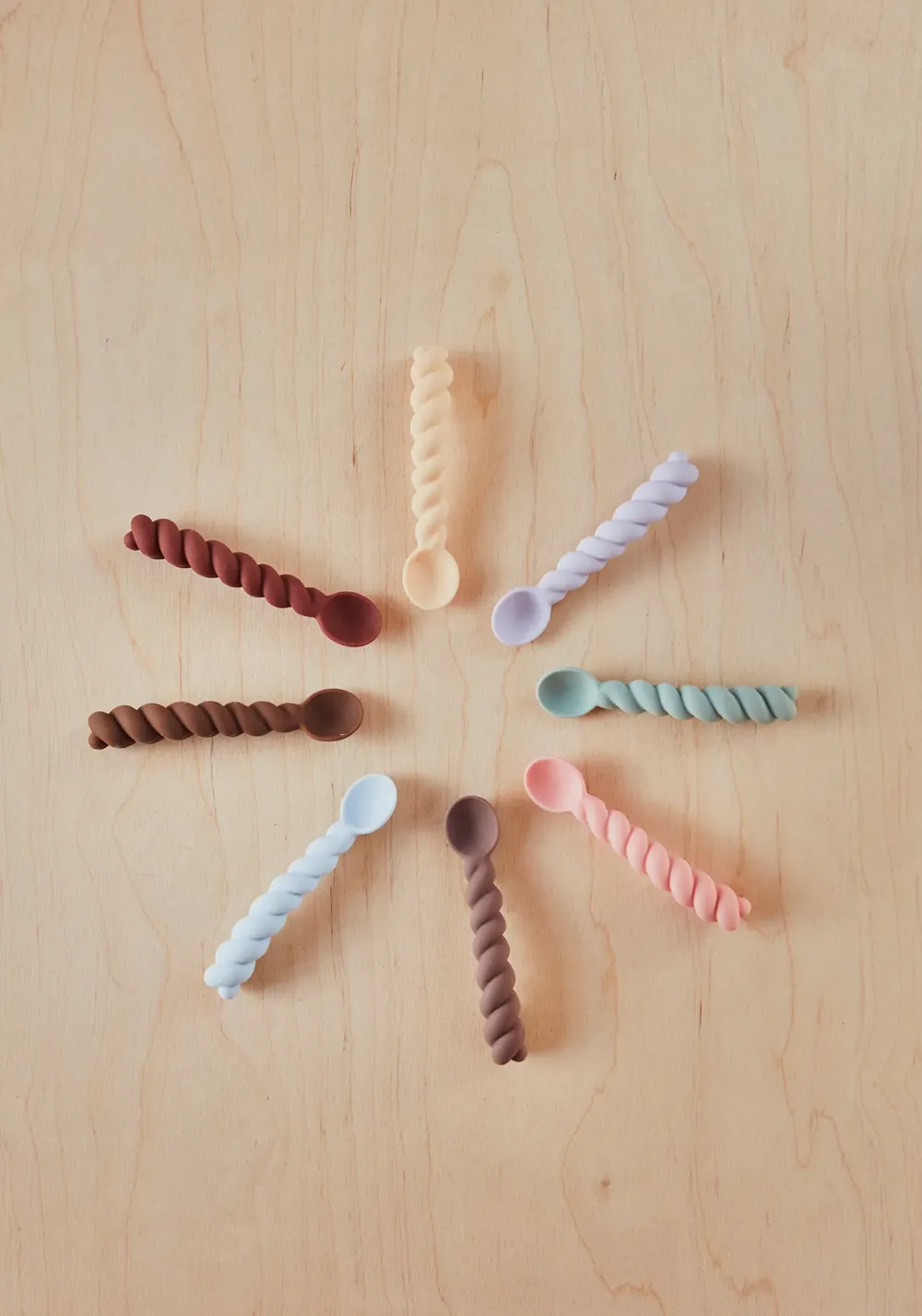 mellow_spoon_pack_of__ros_1.webp Kids OYOY Mini Dinnertime>Mellow Spoon, Pack of 3 Rose Mix – OYOY