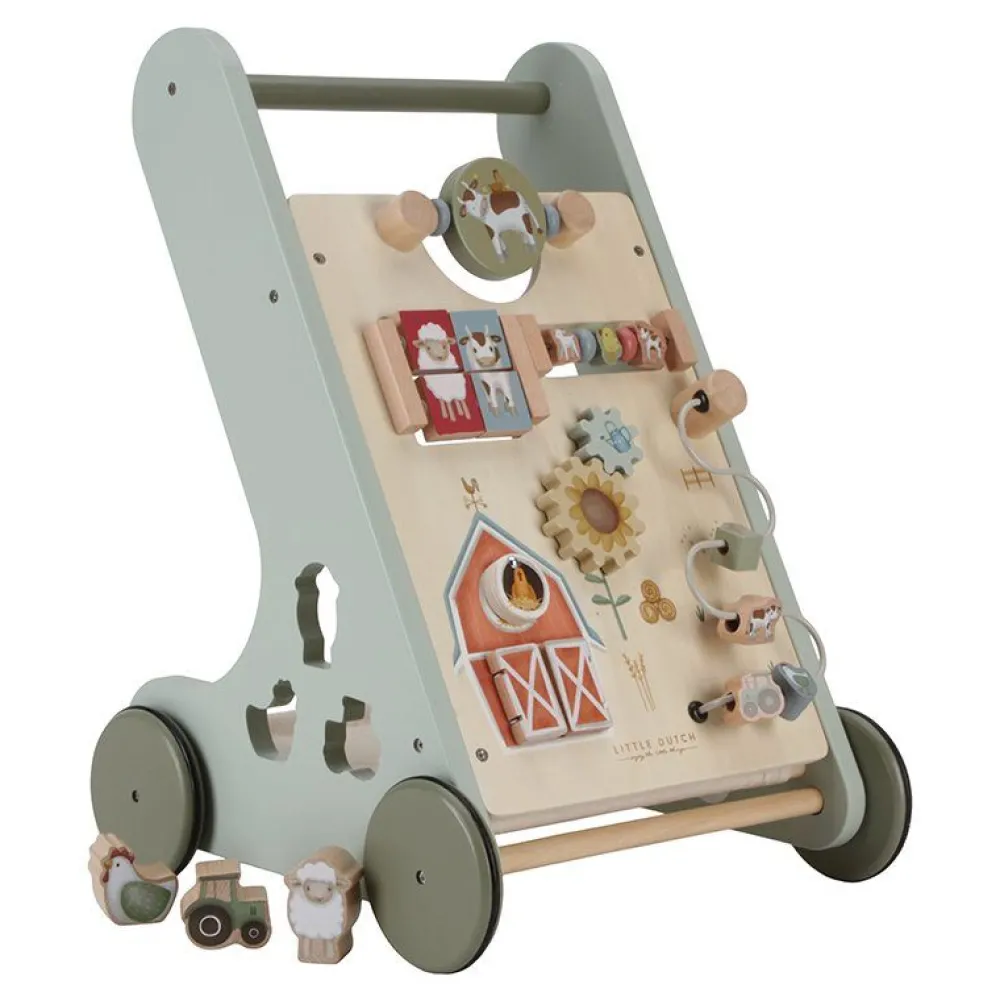 multiactivity_baby_walker_0.webp Kids Little Dutch Wooden Toys | Balance Toys>Multi-activity Baby Walker Little Farm –