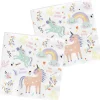 Kids Nordichaus Birthday / Party>Napkins Unicorns & Rainbows 33x33cm – 20 pieces