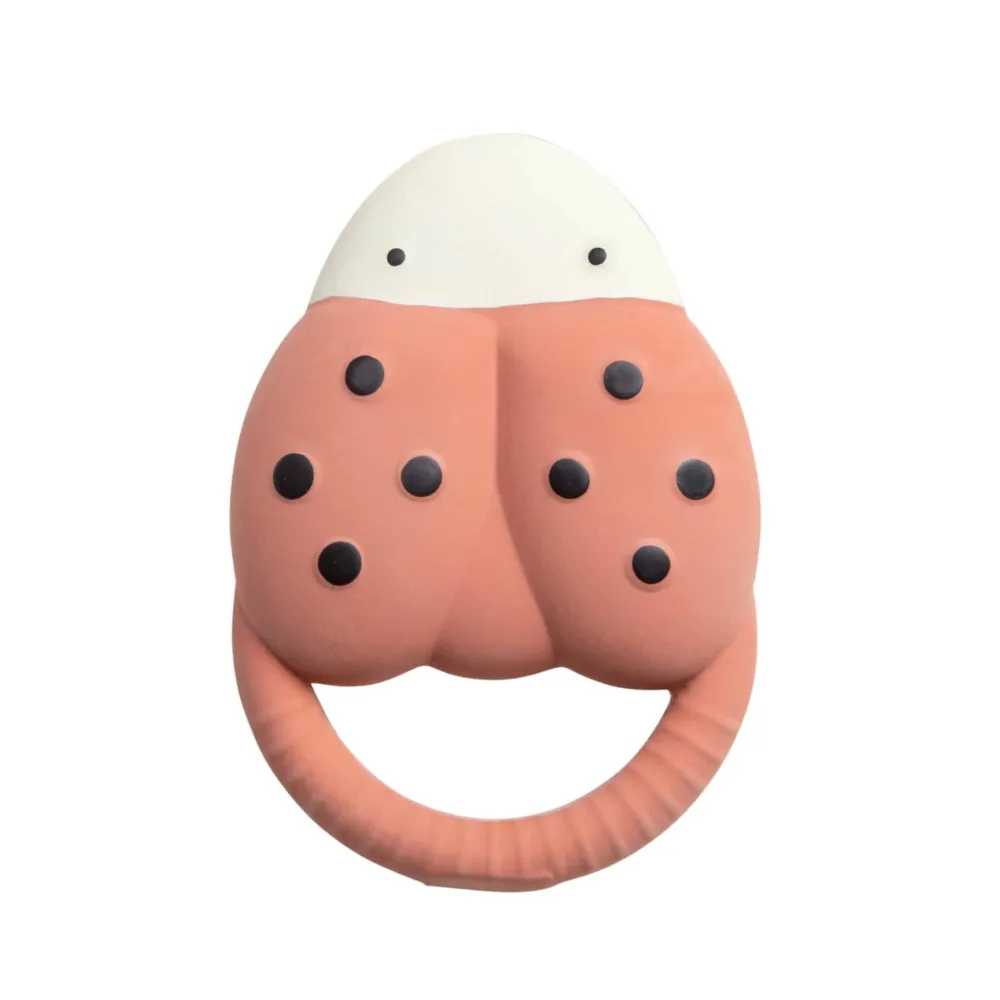 natural_rubber_teething_r_0.webp Kids Sebra Interior Baby Toys | Pacifiers And Boxes>Natural Rubber Teething Ring, Luca the ladybug – Sebra