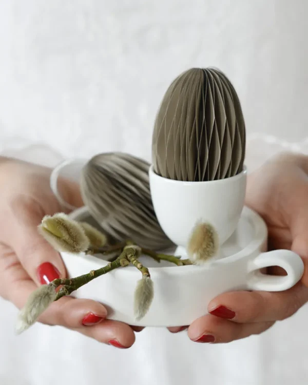 Delight Department Easter Decorations>Paper Egg, Moss Grey –