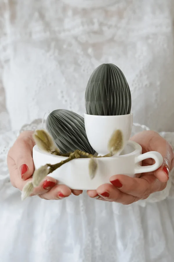 Delight Department Easter Decorations>Paper Egg, Olive –