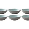 Bitz Kitchen>Pasta plates Ø 20 cm 6 pieces, grey / light blue –