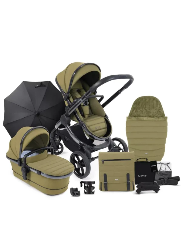 Kids iCandy Baby Travel>Peach 7 Pushchair and Carrycot Olive –