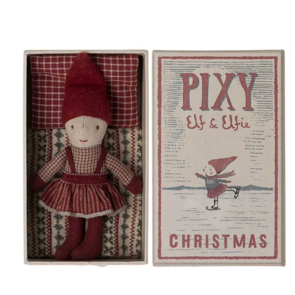 pixy_elfie_in_matchbox__m_0.webp Kids Maileg Doll Accessories | Christmas Toys>Pixy Elfie in Matchbox –