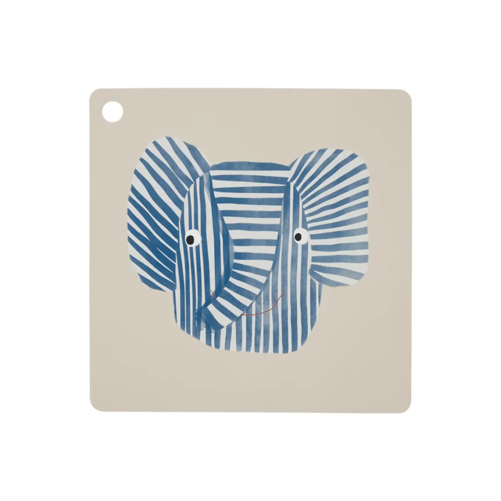 placemat_erik_elephant__o_0.webp Kids OYOY Mini Dinnertime | Birthday / Party>Placemat Erik Elephant –