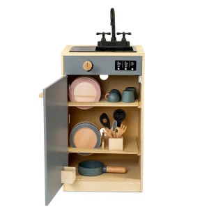 Kids Mamamemo Wooden Toys | Play Food>Play Dishwasher w/sink Emerald Green –