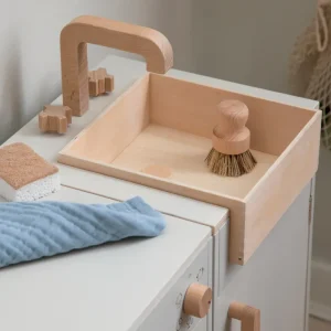 Kids Sebra Interior Wooden Toys | Christmas Toys>Play KIDchen kitchen stove, wood beige – Sebra