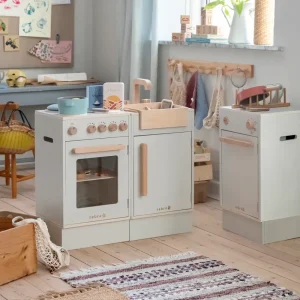 Kids Sebra Interior Wooden Toys | Christmas Toys>Play KIDchen kitchen stove, wood beige – Sebra