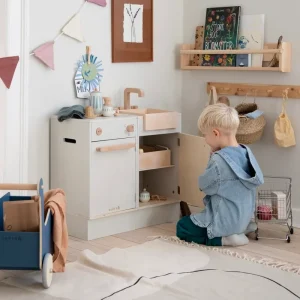Kids Sebra Interior Wooden Toys | Christmas Toys>Play KIDchen sink, Wood Beige – Sebra