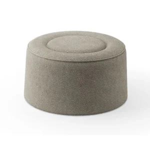 Woud Poufs>Praline Pouf Ø78 cm, Natural Bouclé –