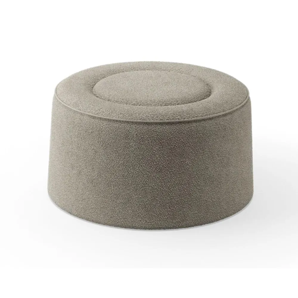 praline_pouf__cm_natural__0.webp Woud Poufs>Praline Pouf Ø78 cm, Natural Bouclé –