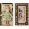 Kids Maileg Doll Accessories>Princess mouse, Little sister in matchbox –