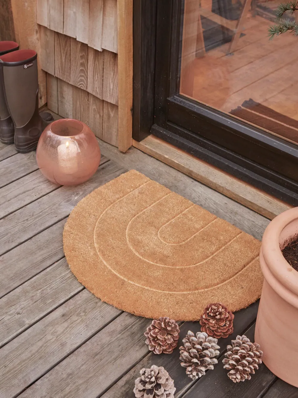 rainbow_doormat_nature__o_3.webp OYOY Outdoor | Hall / Wardrobe>Rainbow Doormat, Nature –