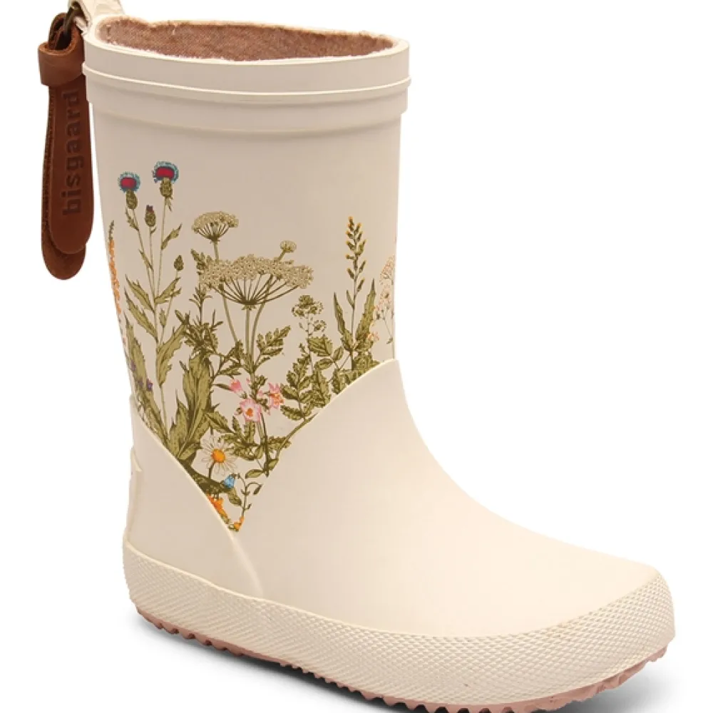 rubber_boot_beige_flowers_0.webp Kids Bisgaard Baby Girl>Rubber boot Beige, Flowers –
