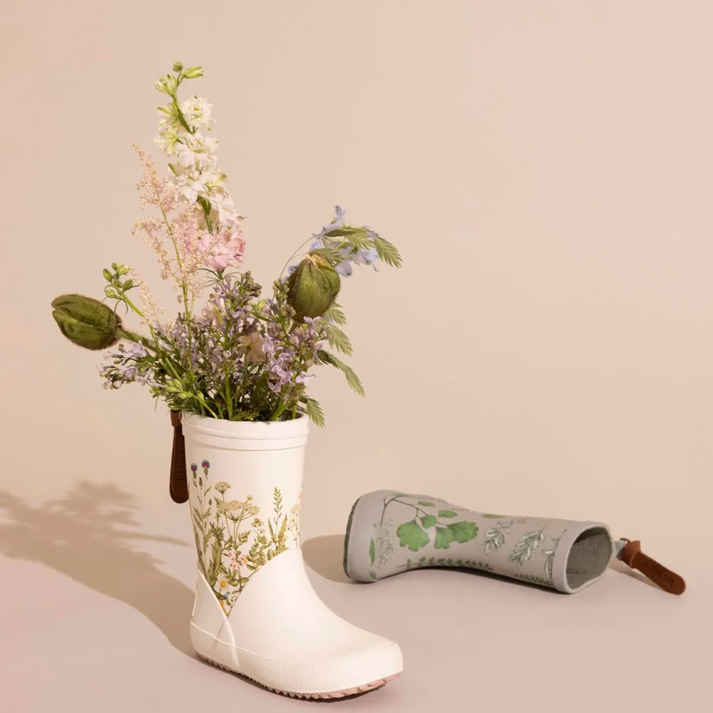 rubber_boot_beige_flowers_5.webp Kids Bisgaard Baby Girl>Rubber boot Beige, Flowers –