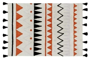 Lorena Canals Textiles>Rug Azteca Natural-Terracota -L –