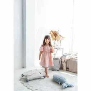 Lorena Canals Textiles>Rug Pinecone Pearl Blue –