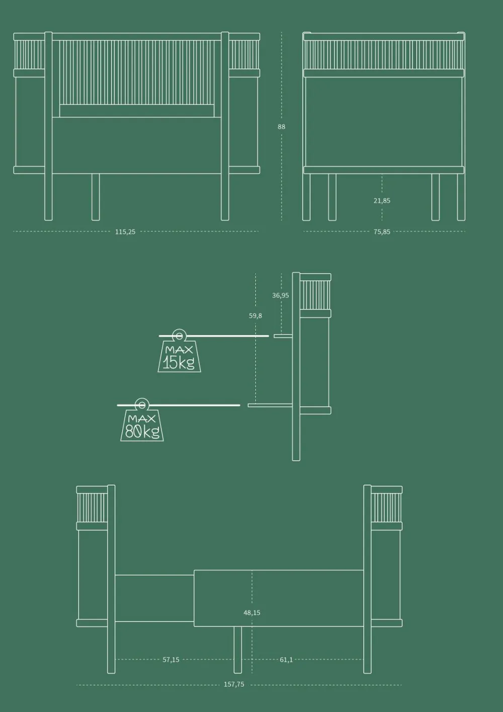 sebra_bed_baby__jr_grey_f_5.webp Kids Sebra Interior Kids Furniture>Sebra Bed, Baby & Jr., Grey, FSC Mix – Sebra