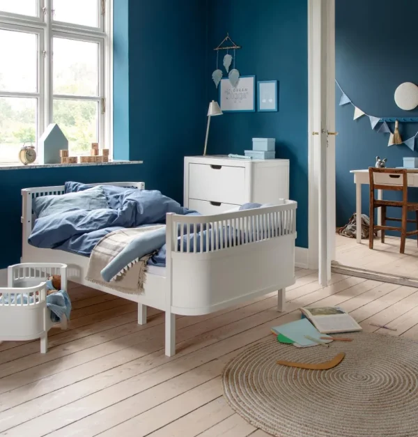 Kids Sebra Interior Kids Furniture>Sebra Bed, Junior & Grow, classic white, FSC Mix – Sebra