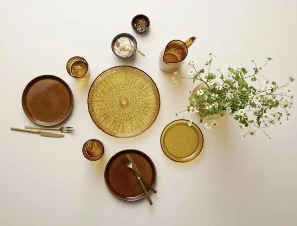 serving_plates_kusintha___2-1.webp Bitz Kitchen>Serving plates Kusintha 6 pieces Ø30, Amber –