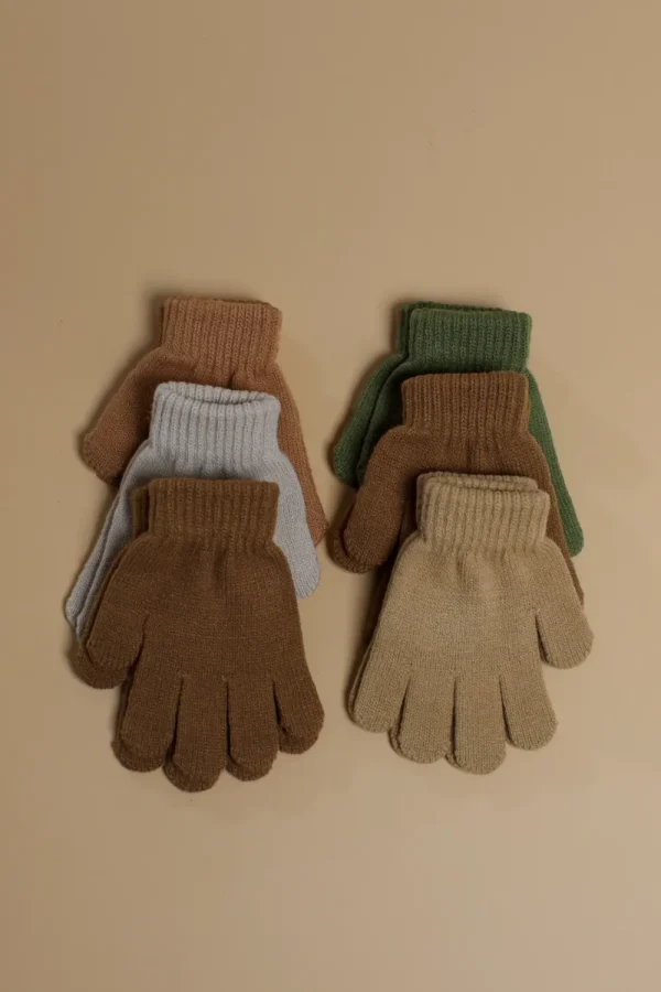 Kids/BOY BabyMocs Boy 2-8Y>3-Set Finger gloves, Brown/Rust/Beige – Baby Mocs