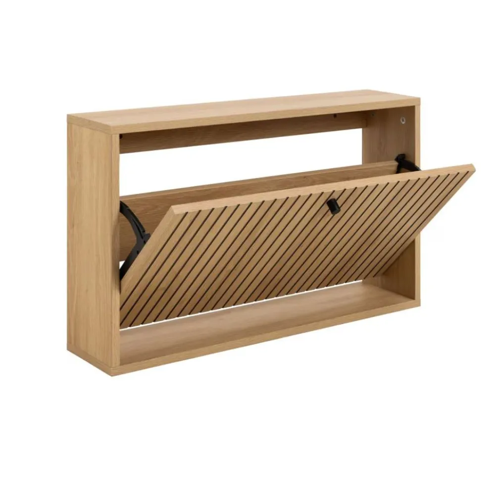 shoe_cabinet_albany_light_1.webp AC Design Furniture Storage Shelves>Shoe cabinet Albany, light brown – AC Design