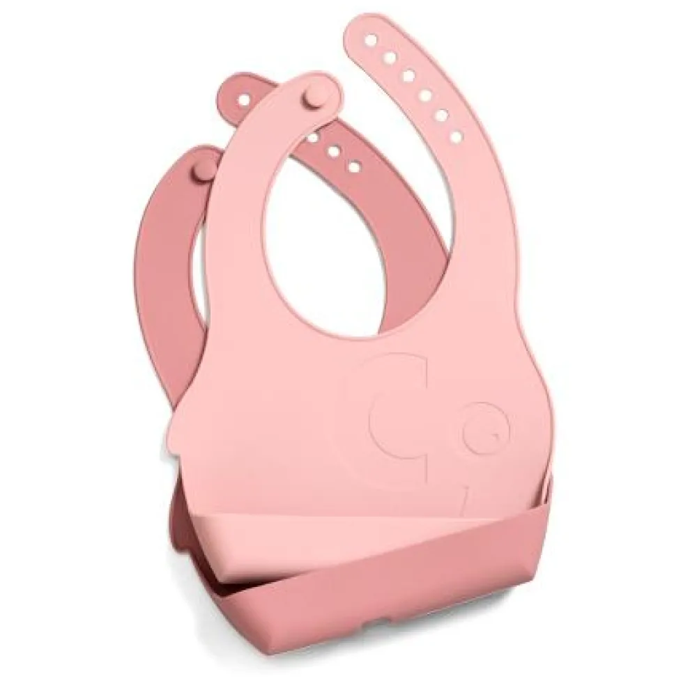 silicone_bib_set__pcs_blo_0.webp Kids Sebra Interior Dinnertime>Silicone bib set 2 pcs. blossom pink – Sebra