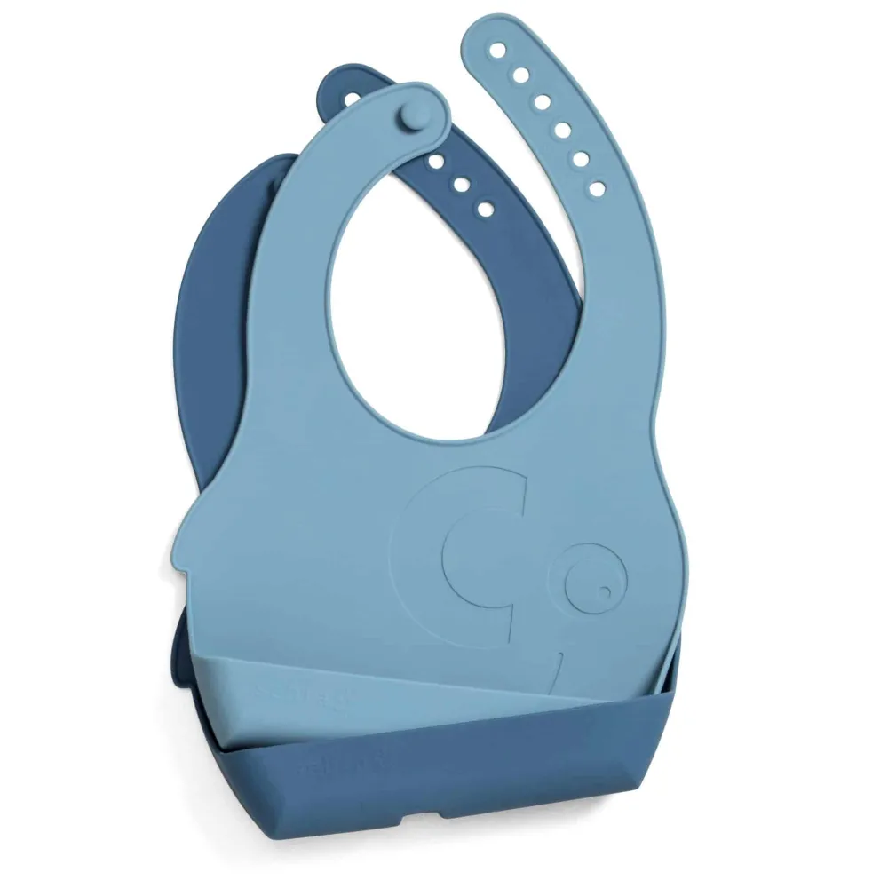 silicone_bib_set__pcs_vin_0.webp Kids Sebra Interior Dinnertime>Silicone bib set 2 pcs. Vintage blue – Sebra