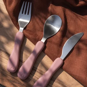 Kids Sebra Interior Dinnertime | Birthday / Party>Silicone Cutlery, Fanto Rose – Sebra