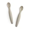 Kids Sebra Interior Dinnertime>Silicone spoon set, long Beige – Sebra