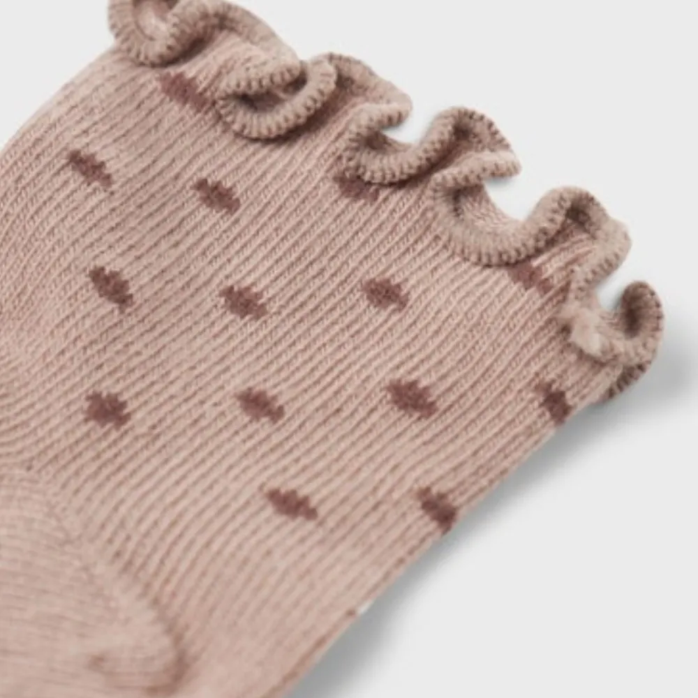 socks_dot_rose__lil_ateli_1.webp Kids Lil' Atelier Baby Girl>Socks Dot, Rose – Lil’ Atelier
