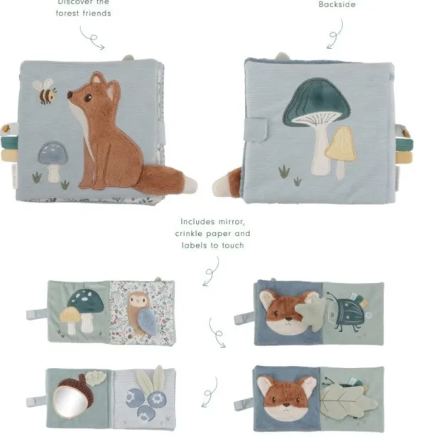Kids Little Dutch Baby Toys>Soft activity book, Forest Friends –