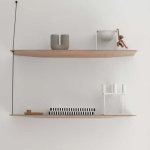 Woud Storage Shelves>Stedge Shelf 60 cm, White Pigmented Oak –