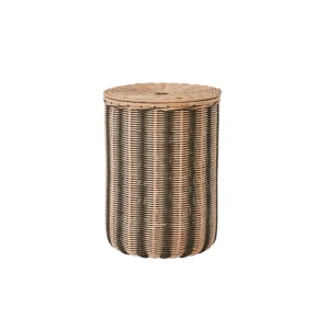 Kids OYOY Storage | Storage>Striped Laundry Bin, Nature / Black –