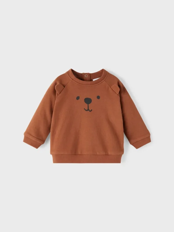 Kids/BOY Name It Baby Boy>Sweat Shirt Bear, Coconut Shell –