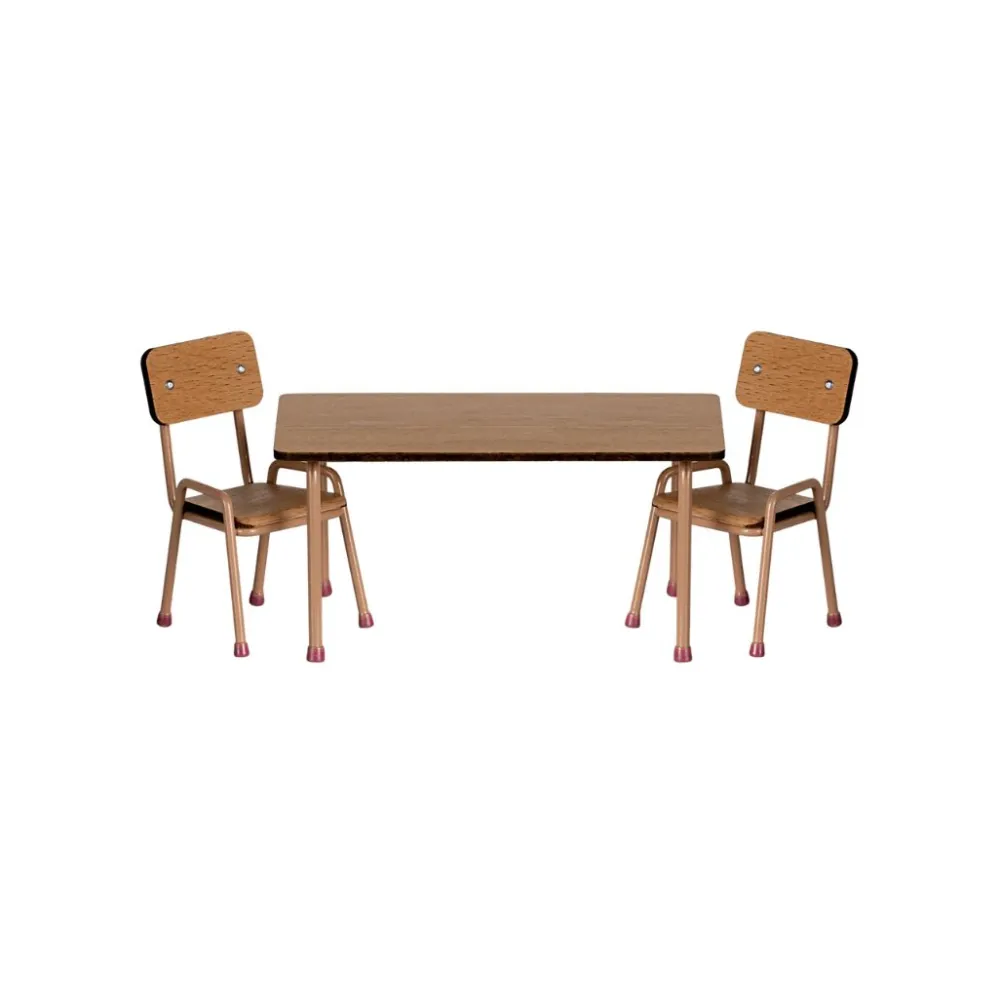 table_and_chair_set_mouse_0.webp Kids Maileg Doll Accessories>Table and chair set, Mouse, Dark powder –
