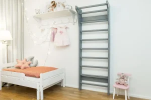 Kids Fitwood of Scandinavia Wooden Toys | Balance Toys>Taimi Mini Wall Bars, Grey – Fitwood