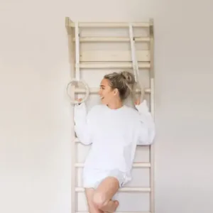 Kids Fitwood of Scandinavia Wooden Toys | Balance Toys>Taimi Mini Wall Bars, White – Fitwood