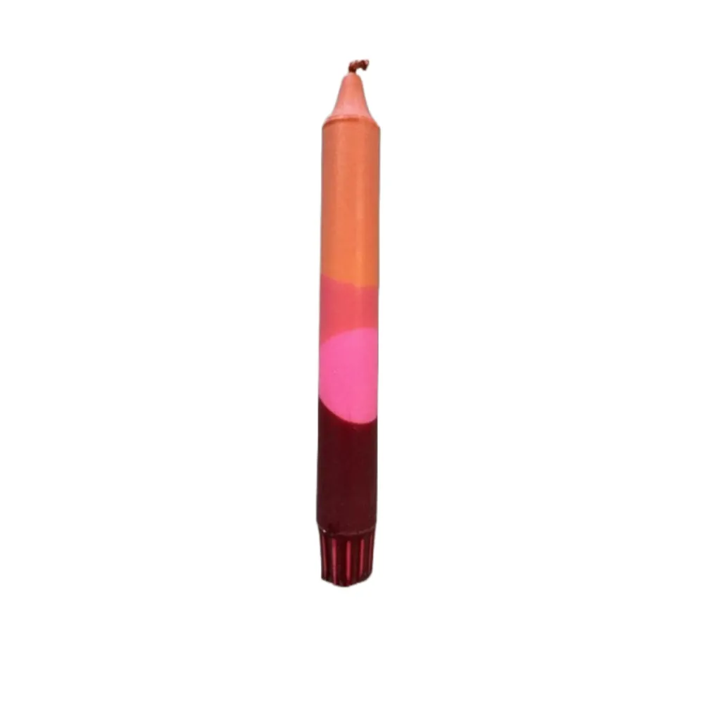 taper_candle_brown__pink__0.webp Nordichaus Candle And Holders>Taper Candle Brown / Pink / Orange