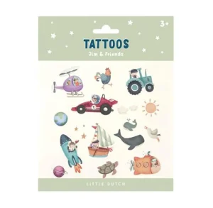 Kids Little Dutch Birthday / Party>Tattoos Jim & Friends –