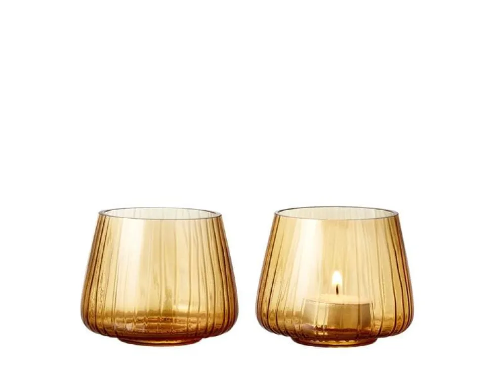 tea_light_holders_kusinth_0-3.webp Bitz Easter Decorations | Candle And Holders>Tea light holders Kusintha 2 pieces, Amber –