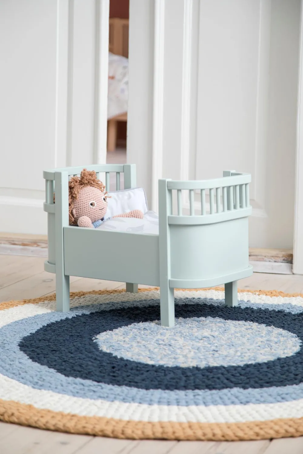 the_sebra_dolls_bed_mist__1.webp Kids Sebra Interior Wooden Toys | Doll Accessories>The Sebra Doll”s bed, mist green – Sebra
