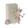Kids Maileg Doll Accessories>Tooth fairy mouse in matchbox, Little Sister –
