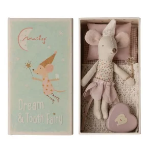 Kids Maileg Doll Accessories>Tooth fairy mouse in matchbox, Little Sister –