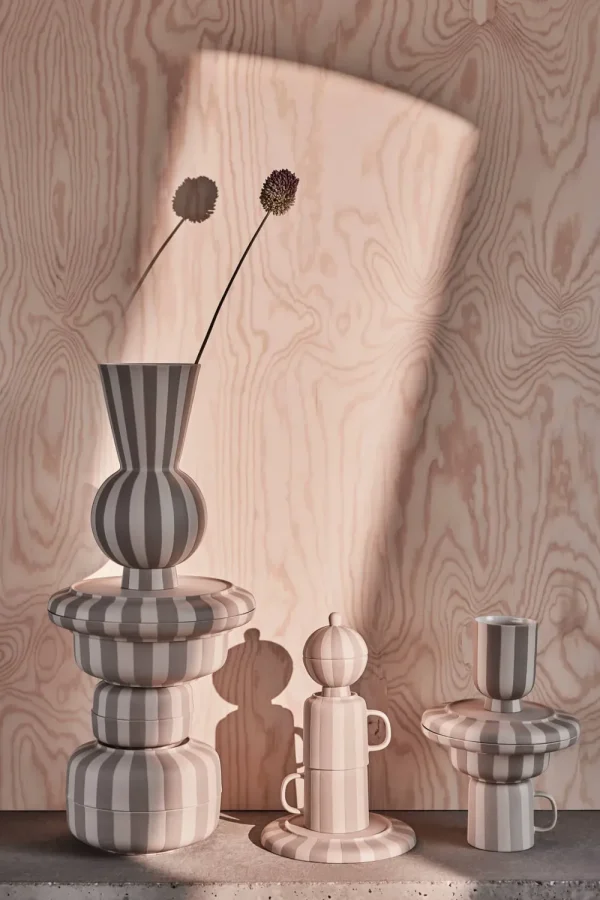 OYOY Ceramics And Vases>Toppu Vase Round, Beige –