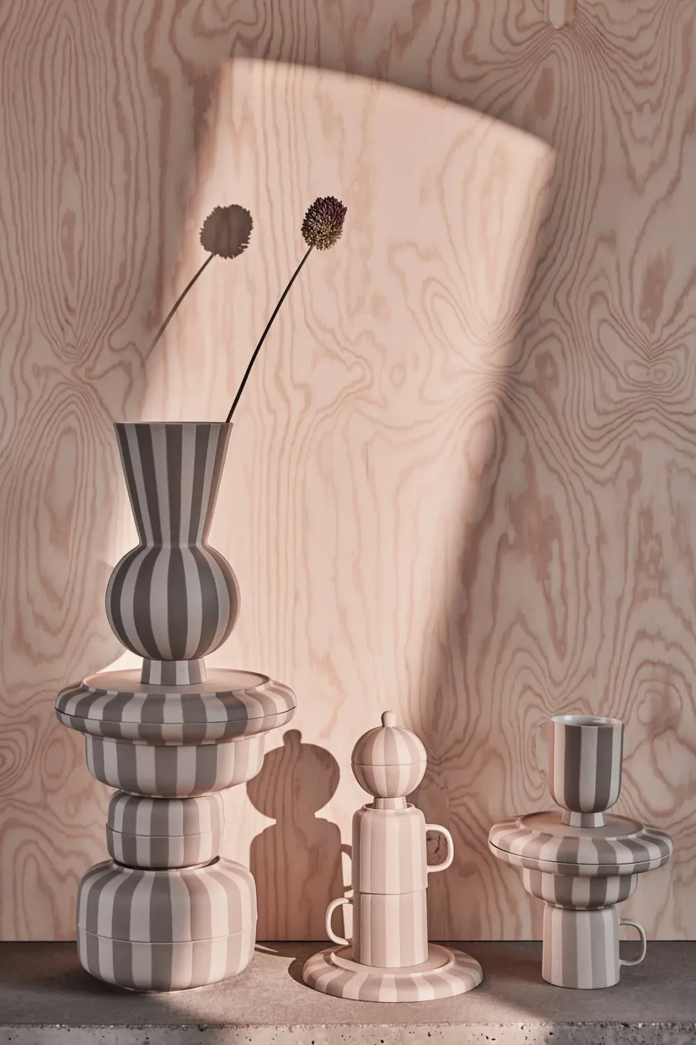 toppu_vase_round_beige__o_2.webp OYOY Ceramics And Vases>Toppu Vase Round, Beige –