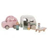 Kids Little Dutch Wooden Toys | Cars And Road Ways>Toy Car with Caravan –