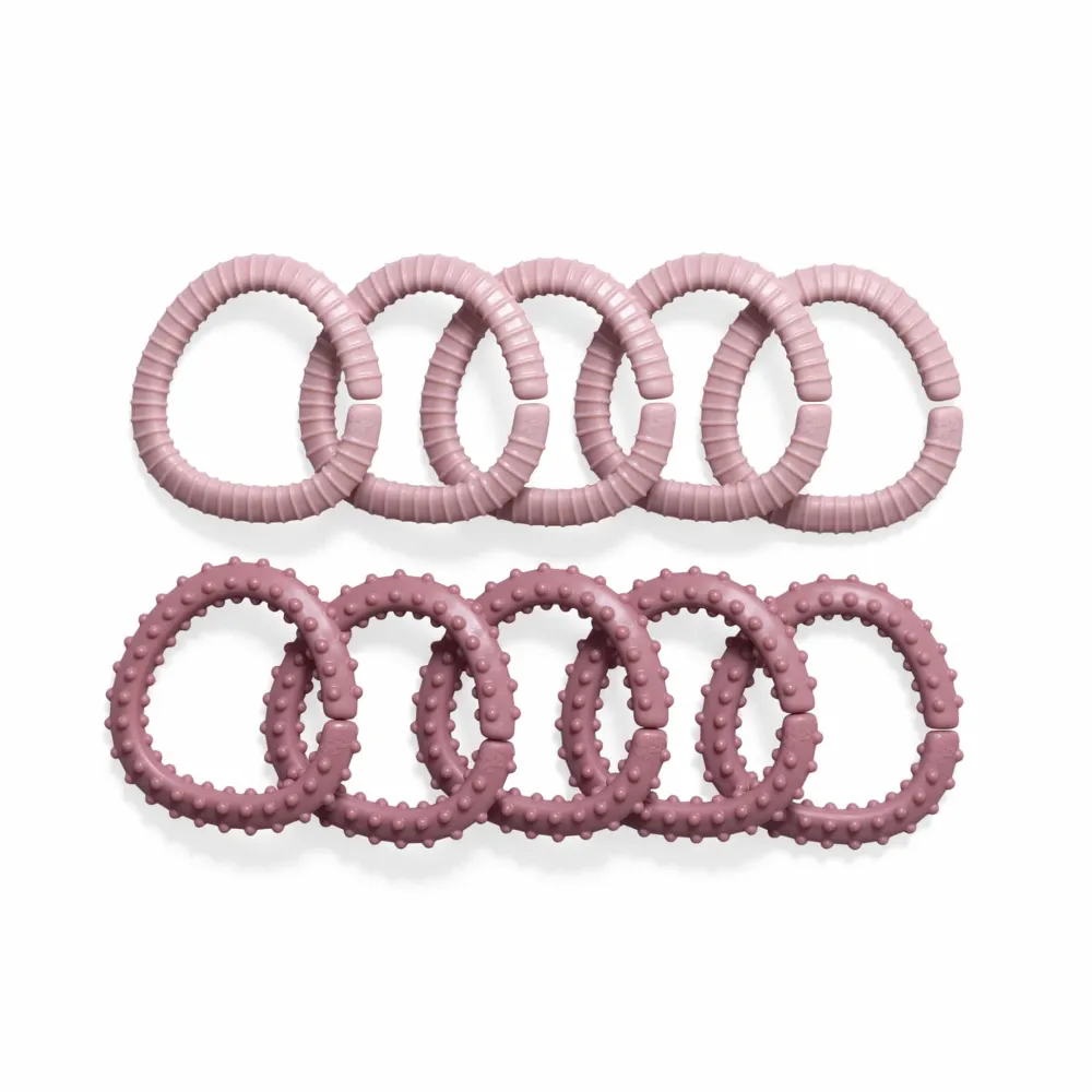 toy_rings__pieces_blossom_0.webp Kids Sebra Interior Baby Toys | Pacifiers And Boxes>Toy Rings, 10 pieces, Blossom Pink – Sebra